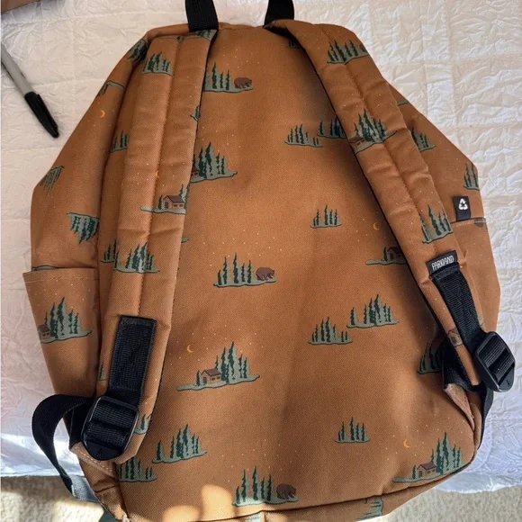 Tan Backpack with Forest Design - Picture 5 of 8